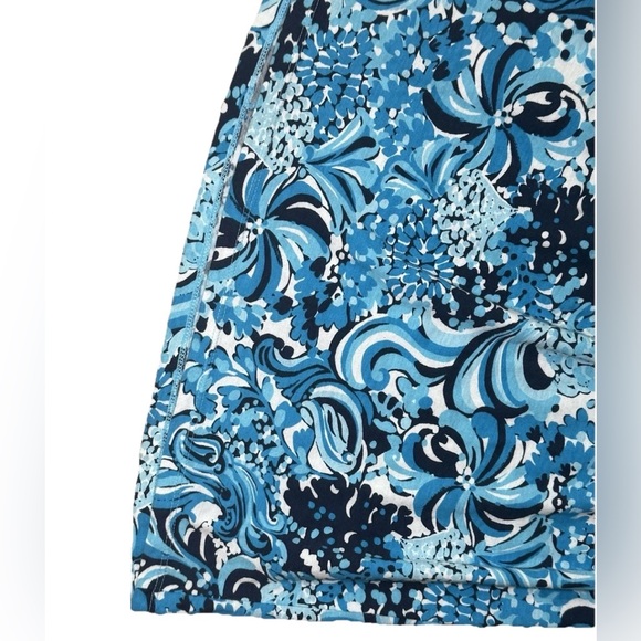 Lilly Pulitzer Clarette Flutter Sleeve Dress Mermazing Blue Sz M Vacation $128 - Picture 6 of 14